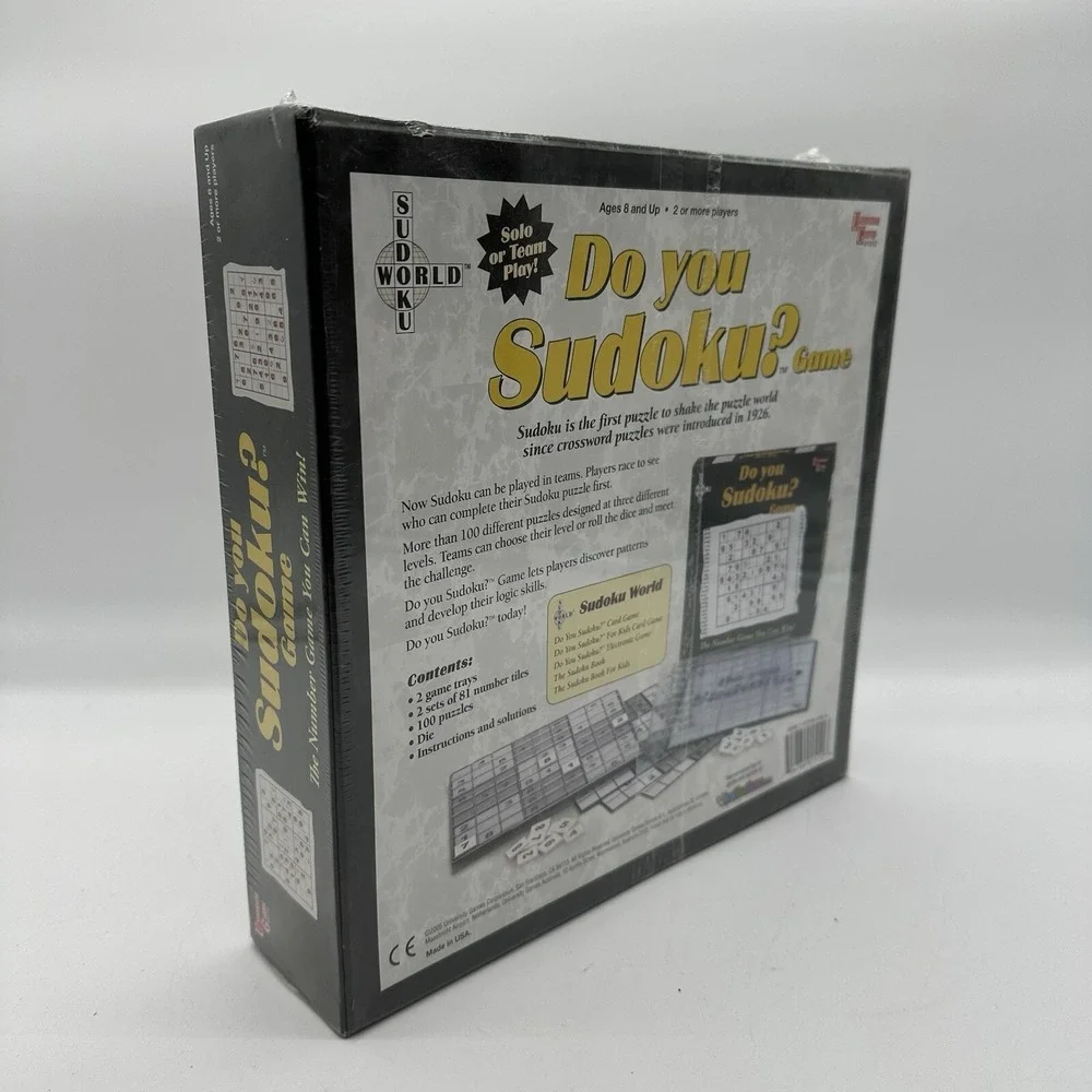 NISP DO YOU SUDOKU? GAME BY UNIVERSITY GAMES AGES 8+ University Games 01512